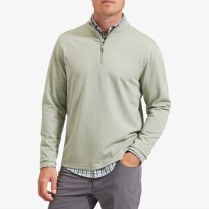 Mizzen+Main ProFlex Quarter Zip Pullover Sage Green Heather Size XL